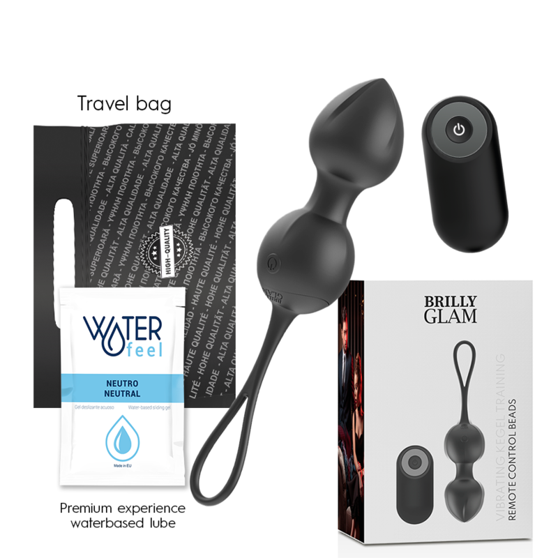 BRILLY GLAM - VIBRIERENDE KEGEL-PERLEN MIT FERNBEDIENUNG